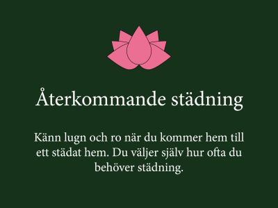 Återkommande städning
